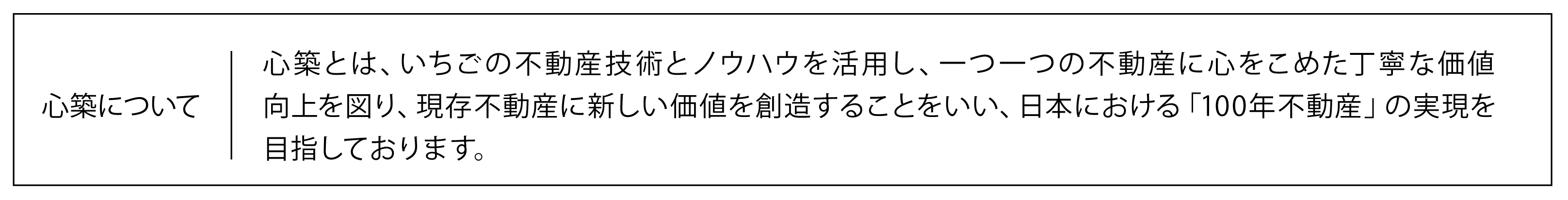 心築について